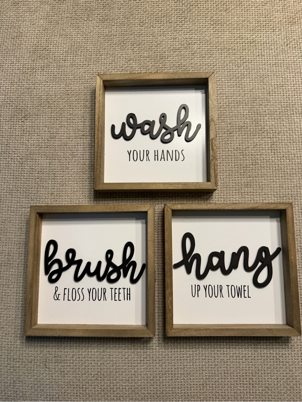 3 Farmhouse Style Signs for the bathroom